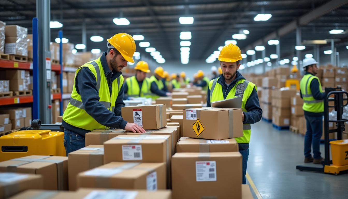 Illustration: Définition et classification des marchandises dangereuses : comprendre les bases du transport