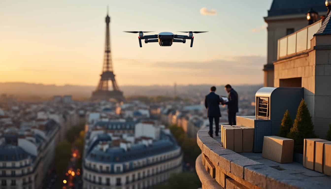 Illustration: Les innovations qui révolutionnent la logistique et le transport par drone à Paris