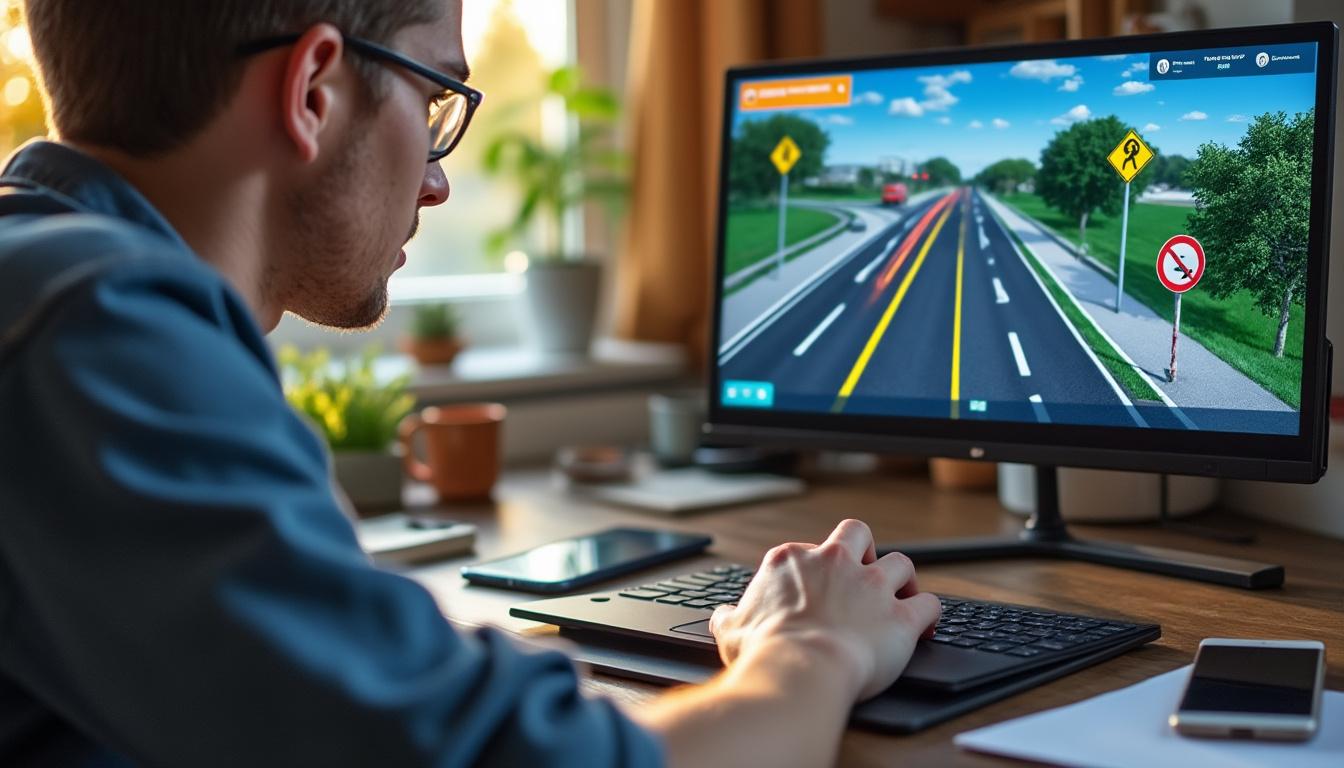 Illustration: Découvrir les fonctionnalités clés d'un simulateur pour apprendre le code de la route